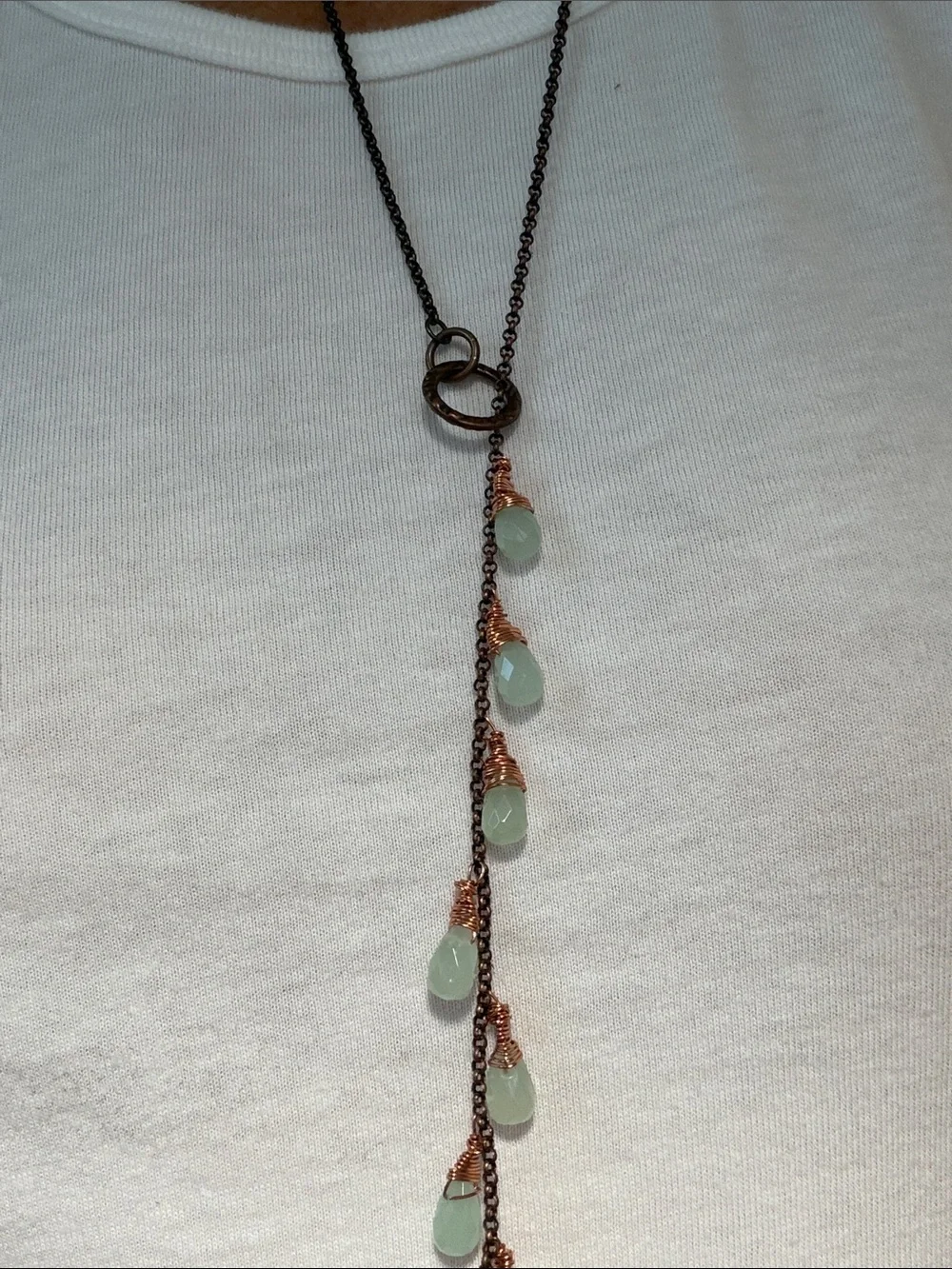 Delicate Moonstone Quartz Handmade Teardrop Pendant Necklace -Jewelry